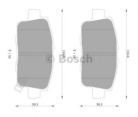 BOSCH BP2295 Комплект гальмівних колодок, дискове гальмо