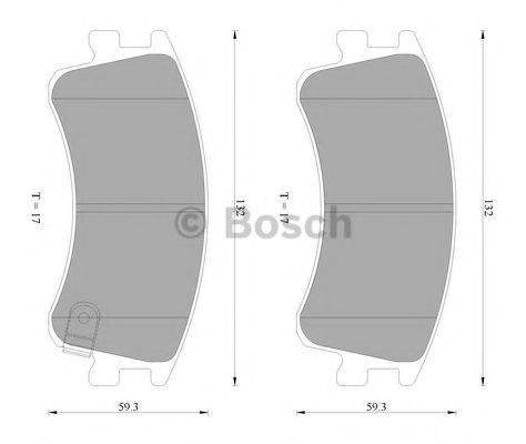 BOSCH BP2296 Комплект гальмівних колодок, дискове гальмо