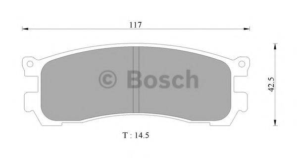 BOSCH BP2305 Комплект гальмівних колодок, дискове гальмо