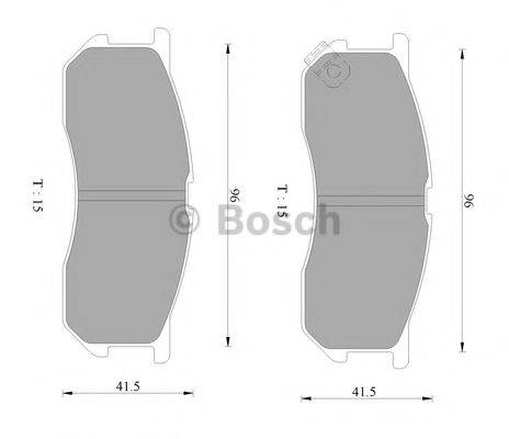BOSCH BP2314 Комплект гальмівних колодок, дискове гальмо
