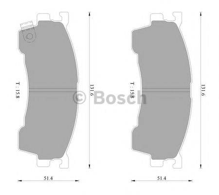 BOSCH BP2316 Комплект гальмівних колодок, дискове гальмо