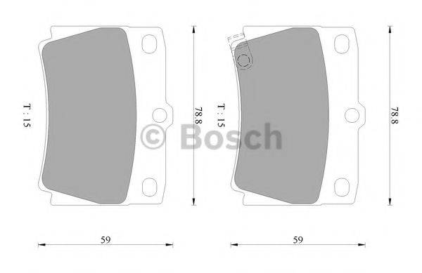 BOSCH BP2331 Комплект гальмівних колодок, дискове гальмо