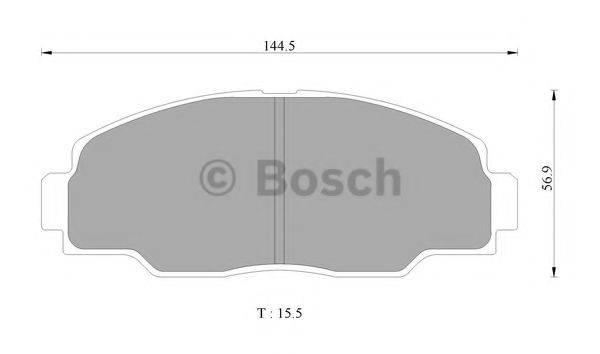 BOSCH 21855 Комплект гальмівних колодок, дискове гальмо