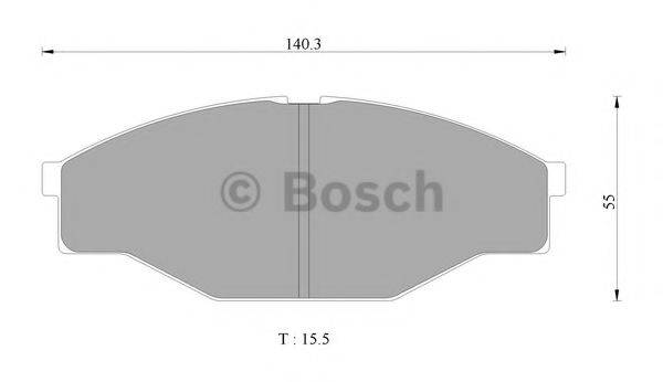 BOSCH 0986AB2015 Комплект гальмівних колодок, дискове гальмо