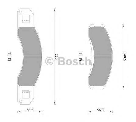 BOSCH BP2343 Комплект гальмівних колодок, дискове гальмо