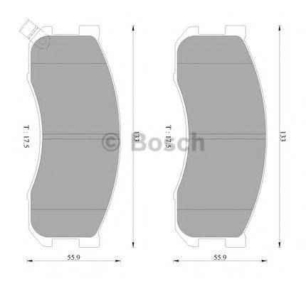 BOSCH BP2346 Комплект гальмівних колодок, дискове гальмо