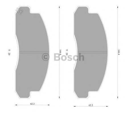 BOSCH BP2348 Комплект гальмівних колодок, дискове гальмо