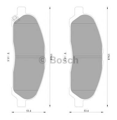 BOSCH BP2353 Комплект гальмівних колодок, дискове гальмо
