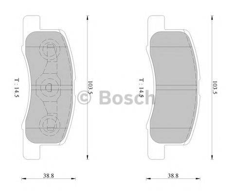 BOSCH BP2355 Комплект гальмівних колодок, дискове гальмо