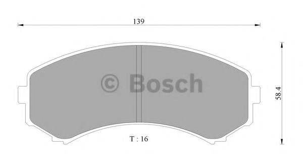 BOSCH BP2359 Комплект гальмівних колодок, дискове гальмо