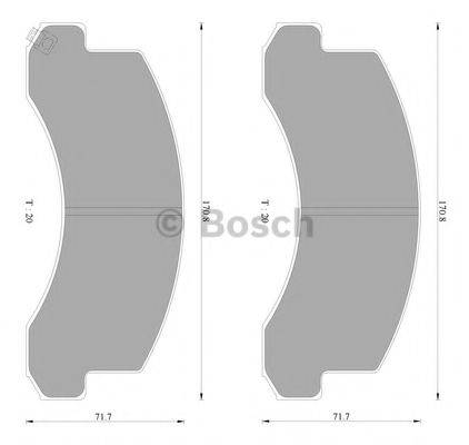 BOSCH BP2361 Комплект гальмівних колодок, дискове гальмо