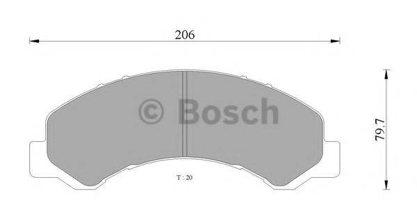 BOSCH BP2362 Комплект гальмівних колодок, дискове гальмо