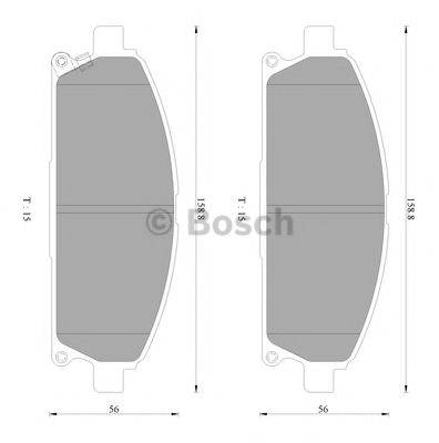 BOSCH BP2364 Комплект гальмівних колодок, дискове гальмо