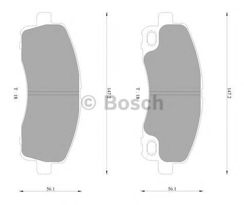 BOSCH BP2366 Комплект гальмівних колодок, дискове гальмо