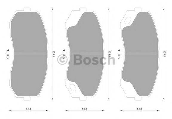 BOSCH BP2367 Комплект гальмівних колодок, дискове гальмо