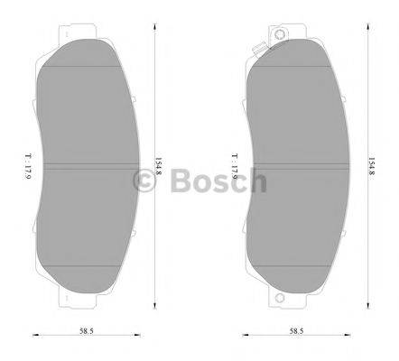 BOSCH BP2374 Комплект гальмівних колодок, дискове гальмо