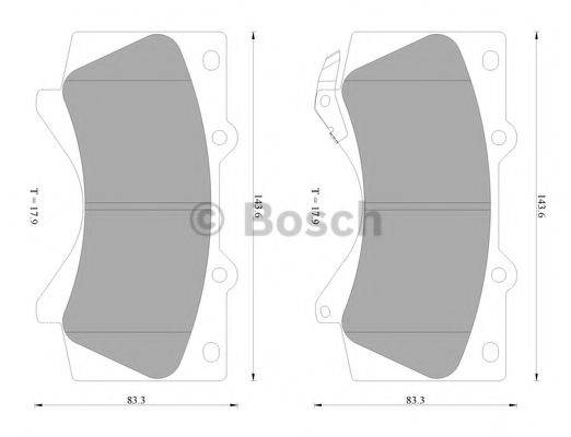 BOSCH BP2397 Комплект гальмівних колодок, дискове гальмо