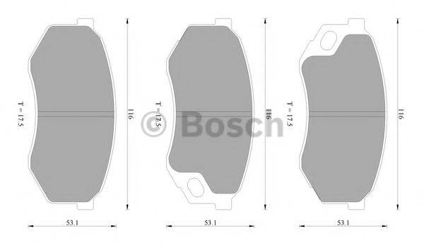 BOSCH BP2399 Комплект гальмівних колодок, дискове гальмо