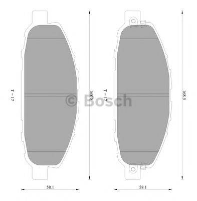BOSCH BP2400 Комплект гальмівних колодок, дискове гальмо