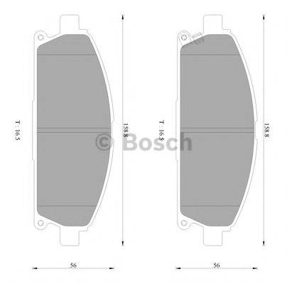 BOSCH BP2423 Комплект гальмівних колодок, дискове гальмо