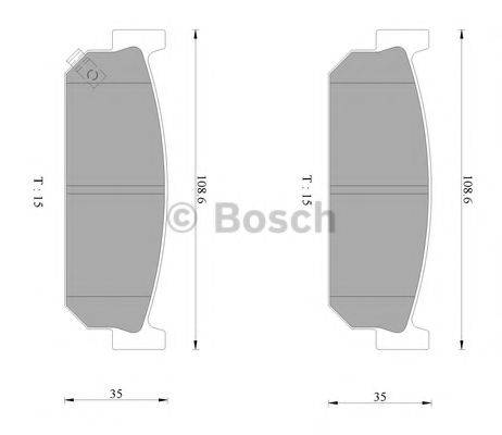 BOSCH BP2440 Комплект гальмівних колодок, дискове гальмо