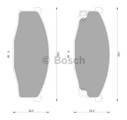 BOSCH BP2442 Комплект гальмівних колодок, дискове гальмо