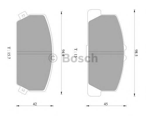 BOSCH BP2450 Комплект гальмівних колодок, дискове гальмо