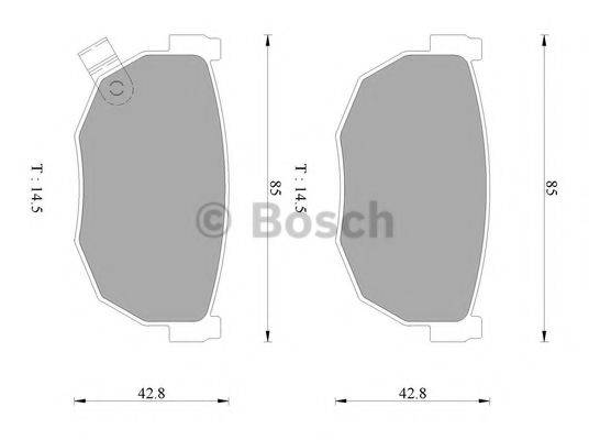 BOSCH BP2451 Комплект гальмівних колодок, дискове гальмо