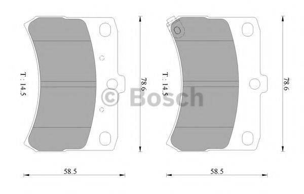 BOSCH BP2452 Комплект гальмівних колодок, дискове гальмо
