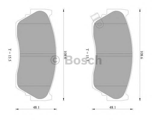 BOSCH BP2457 Комплект гальмівних колодок, дискове гальмо