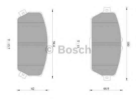 BOSCH BP2466 Комплект гальмівних колодок, дискове гальмо