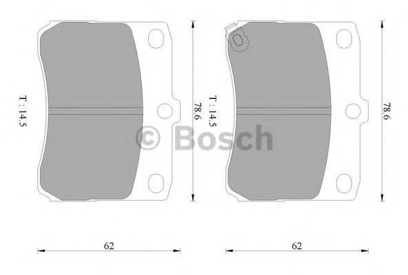 BOSCH BP2468 Комплект гальмівних колодок, дискове гальмо