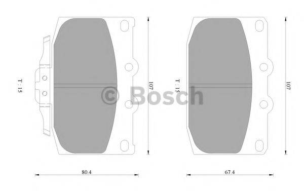 BOSCH BP2472 Комплект гальмівних колодок, дискове гальмо
