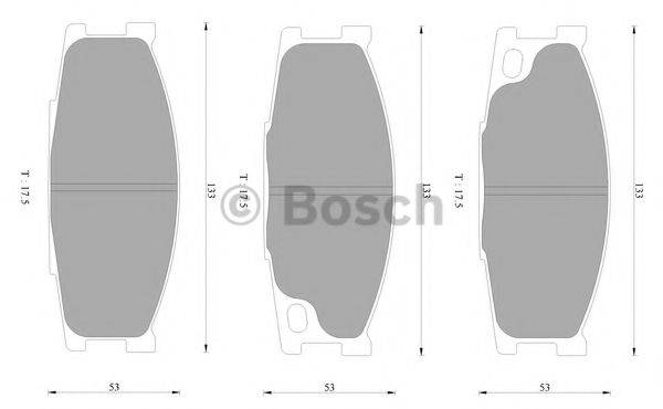 BOSCH BP2474 Комплект гальмівних колодок, дискове гальмо