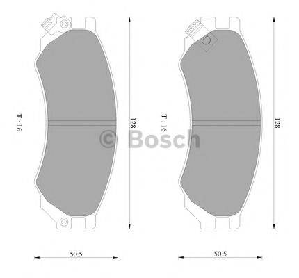 BOSCH BP2483 Комплект гальмівних колодок, дискове гальмо