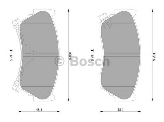 BOSCH BP2484 Комплект гальмівних колодок, дискове гальмо