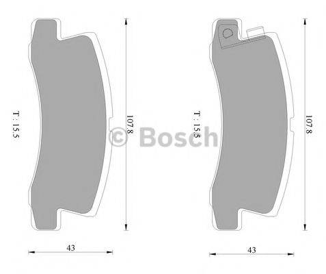 BOSCH BP2486 Комплект гальмівних колодок, дискове гальмо