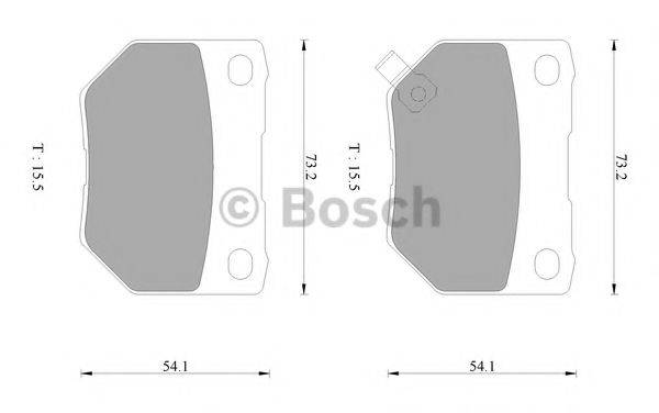 BOSCH BP2498 Комплект гальмівних колодок, дискове гальмо