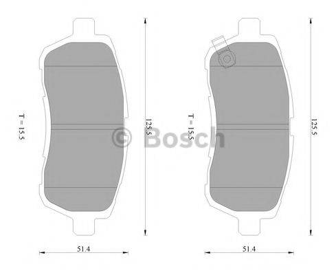 BOSCH BP2502 Комплект гальмівних колодок, дискове гальмо