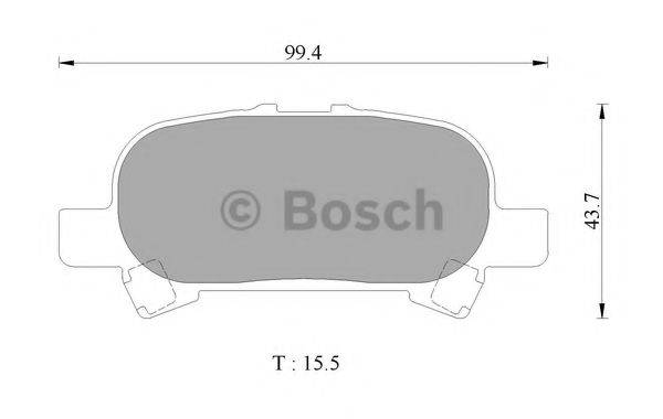 BOSCH BP2504 Комплект гальмівних колодок, дискове гальмо