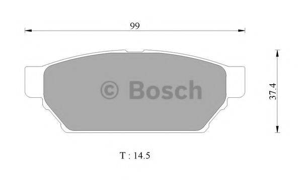 BOSCH BP2505 Комплект гальмівних колодок, дискове гальмо