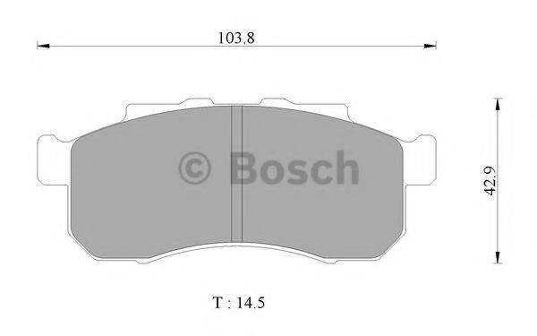 BOSCH BP2506 Комплект гальмівних колодок, дискове гальмо