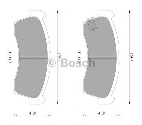 BOSCH BP2509 Комплект гальмівних колодок, дискове гальмо