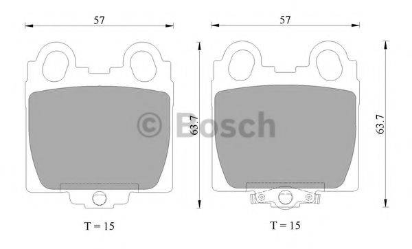 BOSCH BP2552 Комплект гальмівних колодок, дискове гальмо
