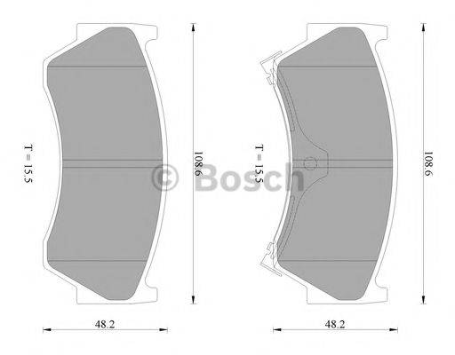 BOSCH BP2612 Комплект гальмівних колодок, дискове гальмо