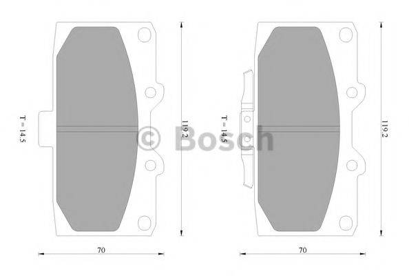 BOSCH BP2657 Комплект гальмівних колодок, дискове гальмо