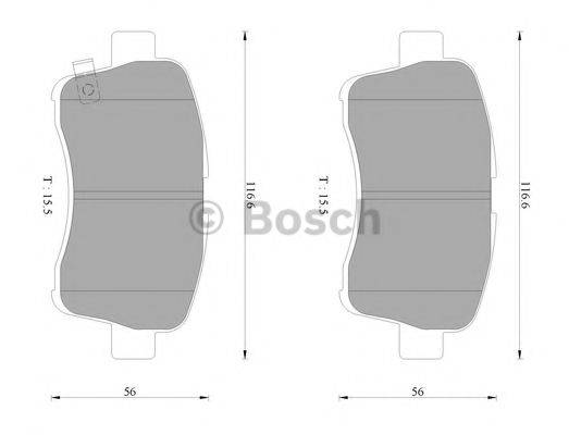 BOSCH BP2778 Комплект гальмівних колодок, дискове гальмо