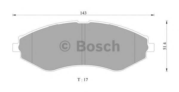 BOSCH K209 Комплект гальмівних колодок, дискове гальмо