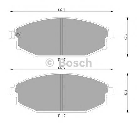 BOSCH K215 Комплект гальмівних колодок, дискове гальмо