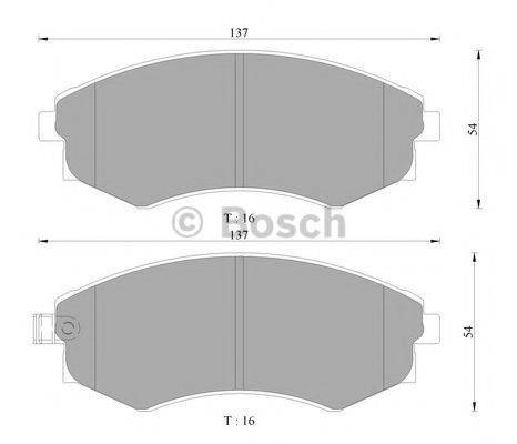 BOSCH BP3049 Комплект гальмівних колодок, дискове гальмо